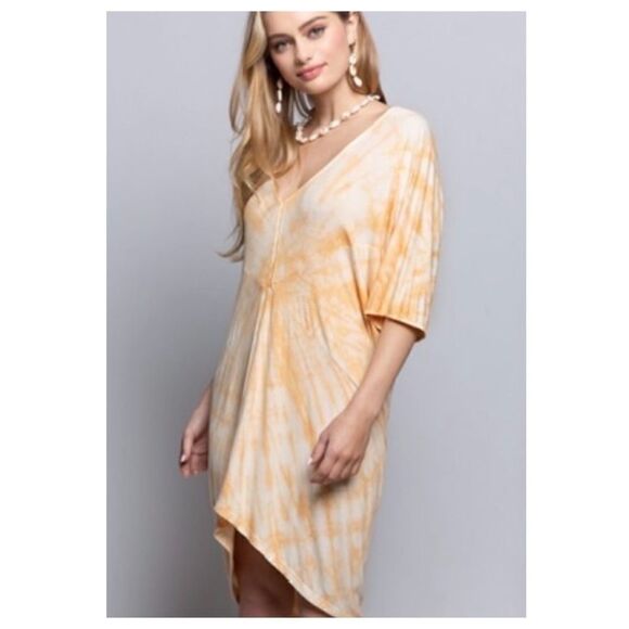 TIE Dye Dolman high low knitTunic Top - Picture 7 of 15